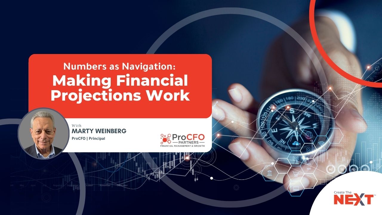 Learn why projections are more than spreadsheets in this business projections podcast with ProCFO Marty Weinberg on strategy, growth, and cash flow.